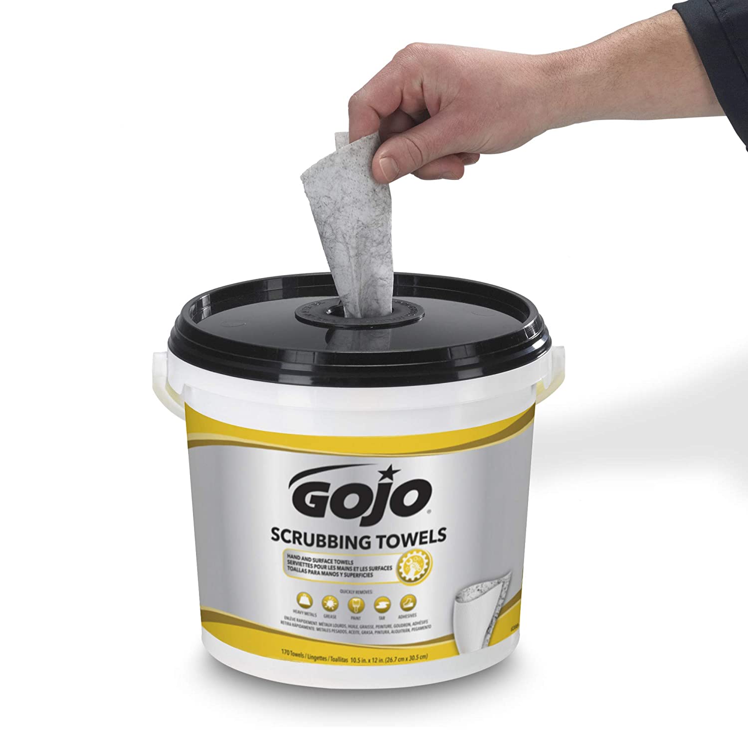 GOJO® Scrubbing Towels 170 Count Bucket 2 PACK | 6398-02