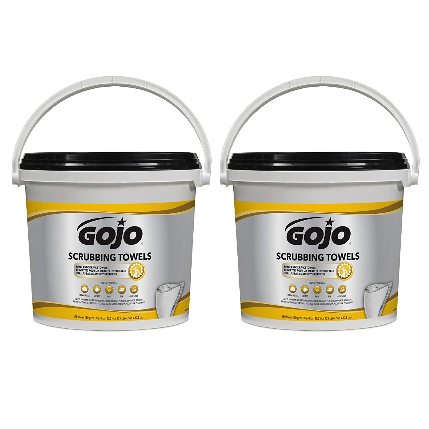 GOJO® Scrubbing Towels 170 Count Bucket 2 PACK | 6398-02