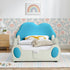 Cute Cloud Shape Bed With Guardrails Cartoon Design, Storage Pocket