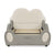Cute Cloud Shape Bed With Guardrails Cartoon Design, Storage Pocket