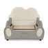 Cute Cloud Shape Bed With Guardrails Cartoon Design, Storage Pocket