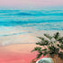 Pastel Color Sunset over the Ocean Horizon Wall Mural. Beach Theme Peel and Stick Wallpaper. #6400