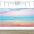Pastel Color Sunset over the Ocean Horizon Wall Mural. Beach Theme Peel and Stick Wallpaper. #6400