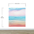Pastel Color Sunset over the Ocean Horizon Wall Mural. Beach Theme Peel and Stick Wallpaper. #6400