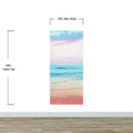 Pastel Color Sunset over the Ocean Horizon Wall Mural. Beach Theme Peel and Stick Wallpaper. #6400
