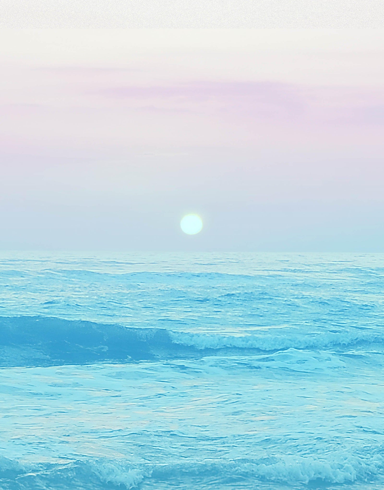 Pastel Color Sunset over the Ocean Horizon Wall Mural. Beach Theme Peel and Stick Wallpaper. #6400