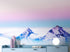 Pastel Color Mountain View on Top of Clouds Wall Mural. Peel and Stick Wallpaper / Removable Wall Mural. #6402