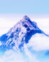 Pastel Color Mountain View on Top of Clouds Wall Mural. Peel and Stick Wallpaper / Removable Wall Mural. #6402