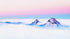Pastel Color Mountain View on Top of Clouds Wall Mural. Peel and Stick Wallpaper / Removable Wall Mural. #6402
