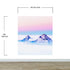 Pastel Color Mountain View on Top of Clouds Wall Mural. Peel and Stick Wallpaper / Removable Wall Mural. #6402