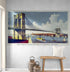 Vintage Brooklyn Bridge Illustration Wallpaper Mural - The Great East River Suspension Bridge. #6408