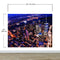 New York City Cyber Punk Synth Wave Wall Mural. 80’s Synth Wave Pop Style Bright Color Wallpaper. #6414