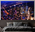 New York City Cyber Punk Synth Wave Wall Mural. 80’s Synth Wave Pop Style Bright Color Wallpaper. #6414