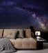 Milky Way Galaxy Stars Wall Mural. Starry Night Over Devils Tower National Monument Park. #6416