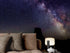 Milky Way Galaxy Stars Wall Mural. Starry Night Over Devils Tower National Monument Park. #6416