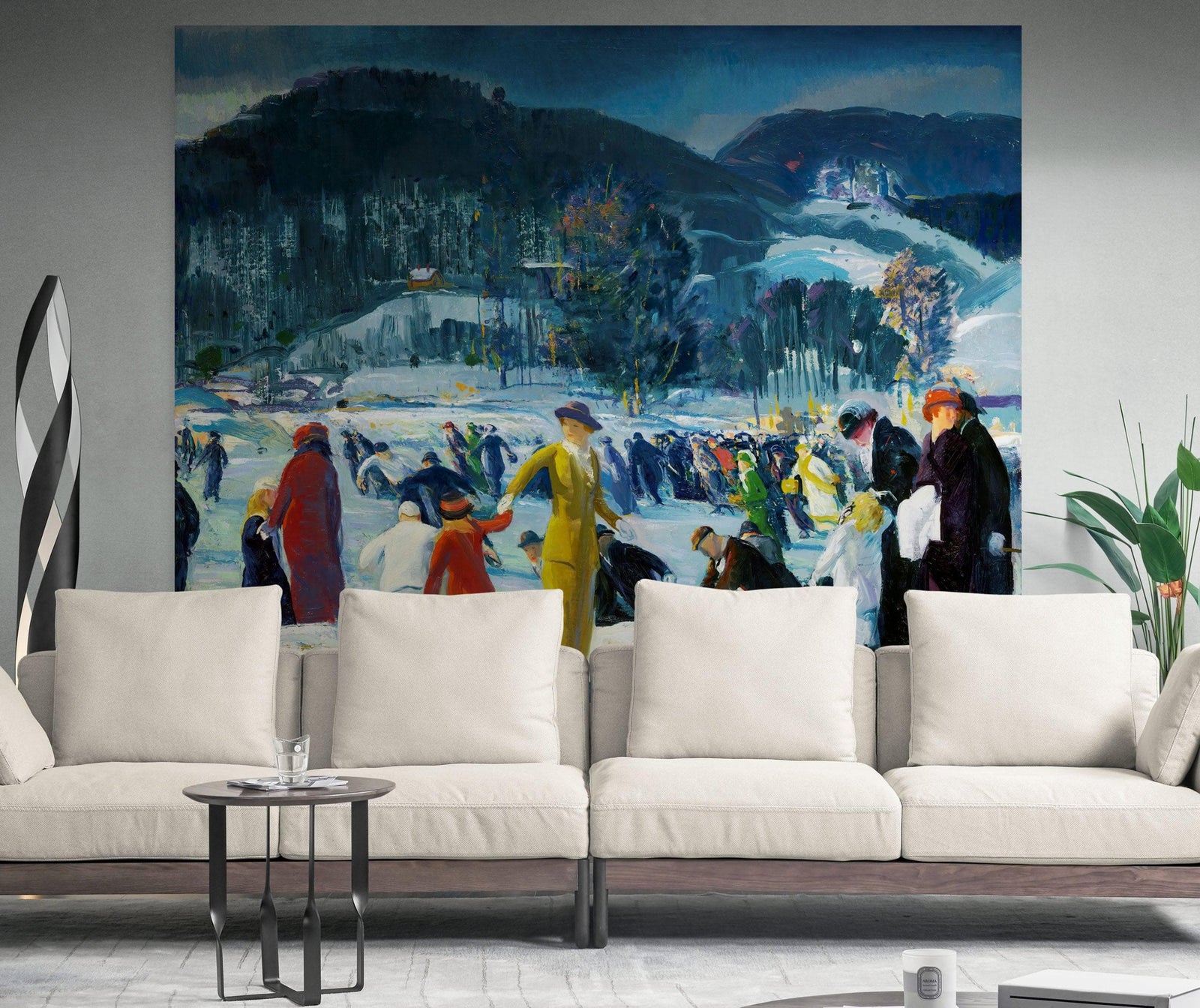 Love of Winter Famous Painting Wall Mural. Painting by George Wesley Bellows. #6419