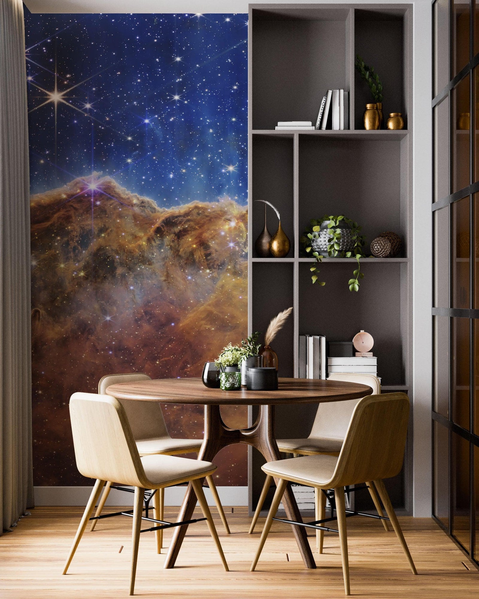 Cosmic Cliffs in the Carina Nebula Photo (NIRCam Image) from NASA, ESA, CSA, STScI. Galaxy Nebula Space Wall Mural | Peel and Stick Wallpaper.  #6421