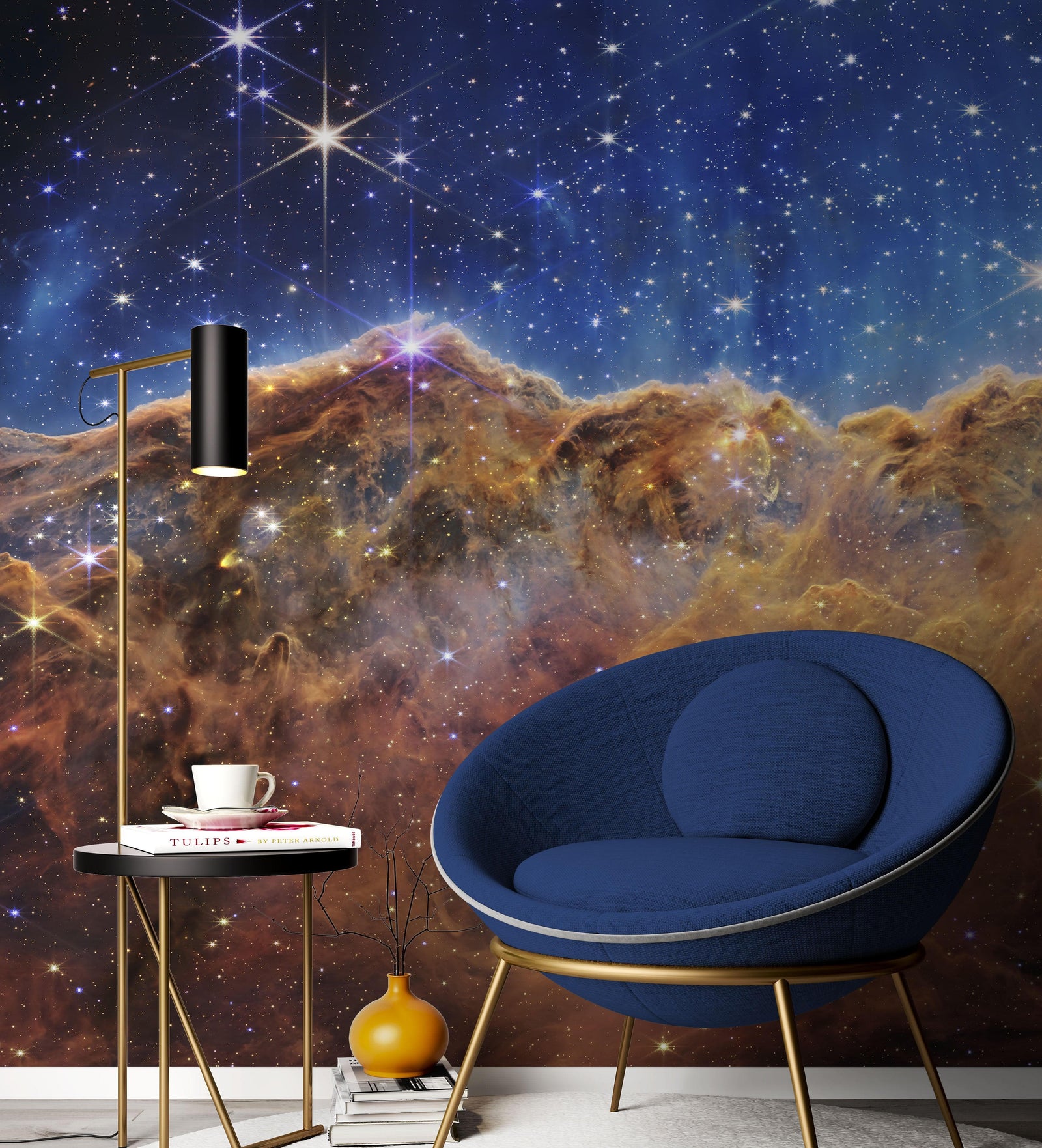 Cosmic Cliffs in the Carina Nebula Photo (NIRCam Image) from NASA, ESA, CSA, STScI. Galaxy Nebula Space Wall Mural | Peel and Stick Wallpaper.  #6421