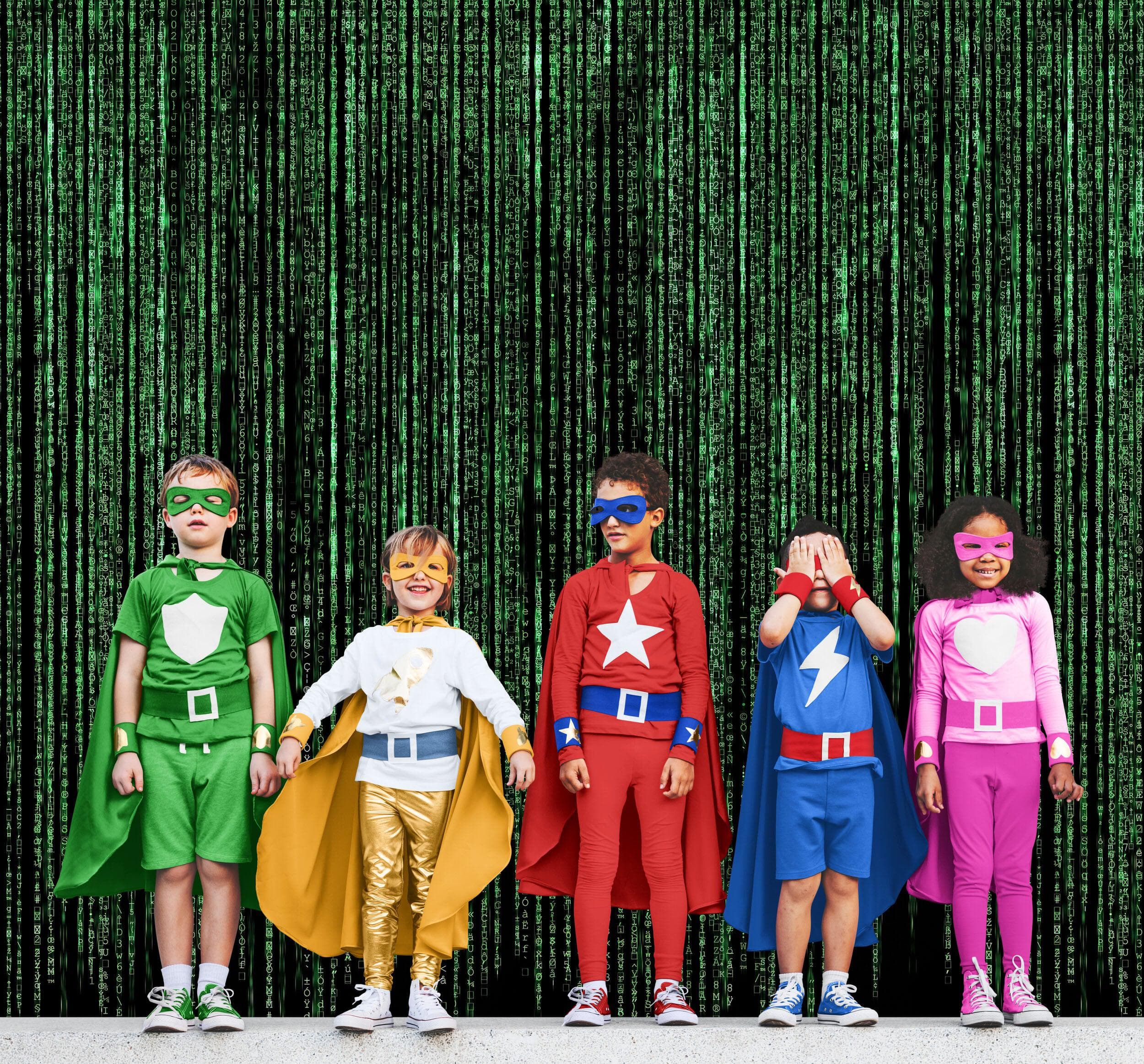 Computer Matrix Style Lines of Code Wall Mural. Science Fiction Decor. #6430