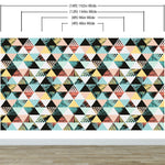 Triangle Geometric Abstract Palm Tree Leaves Pattern Wall Mural. #6431