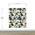 Triangle Geometric Abstract Palm Tree Leaves Pattern Wall Mural. #6431