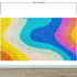 Abstract Retro Rainbow Color Curve Pattern Wall Mural. #6433
