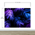 Tropical Wallpaper Blue and Purple Leaf Wall Mural on Dark Background #6445
