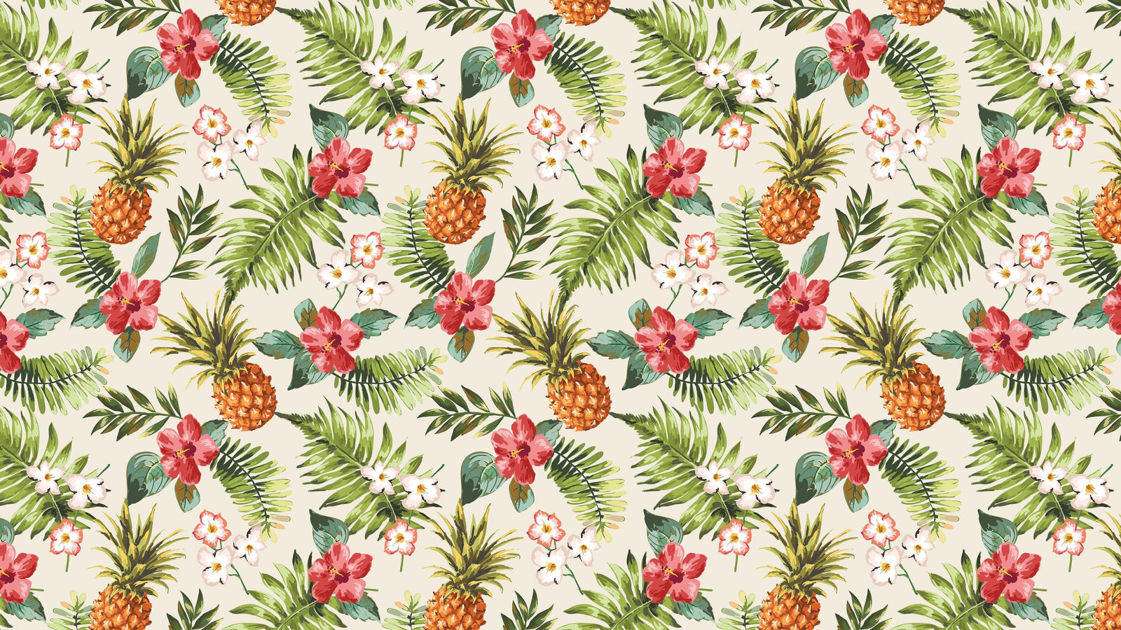 Pineapple Tropical Vibe Wall Mural. Hawaiian Theme Peel and Stick Wallpaper. Paradise Vibe Theme Decor. #6447