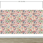 Flower Garden Illustration Wall Mural. Pastel Color Pattern Nursery, Bedroom, Kid’s Room Wall Decor. Peel and Stick Wallpaper. #6448