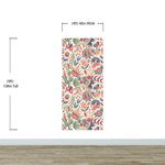 Flower Garden Illustration Wall Mural. Pastel Color Pattern Nursery, Bedroom, Kid’s Room Wall Decor. Peel and Stick Wallpaper. #6448