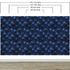 Blue Color Flower Wall Mural Pattern. Dark Navy Blue Background. #6451