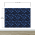 Blue Color Flower Wall Mural Pattern. Dark Navy Blue Background. #6451