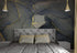 Abstract Black and Gold Agate Marble Stone Pattern Wall Mural. Removable Peel and Stick Wallpaper. #6454