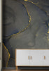 Abstract Black and Gold Agate Marble Stone Pattern Wall Mural. Removable Peel and Stick Wallpaper. #6454