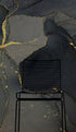 Abstract Black and Gold Agate Marble Stone Pattern Wall Mural. Removable Peel and Stick Wallpaper. #6454
