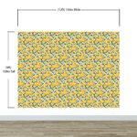 Yellow Floral Flower Background Pattern Wall Mural. #6456