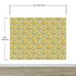 Yellow Floral Flower Background Pattern Wall Mural. #6456