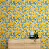Yellow Floral Flower Background Pattern Wall Mural. #6456
