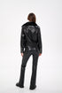 Genuine Mink Fur Embossed Leather Jacket