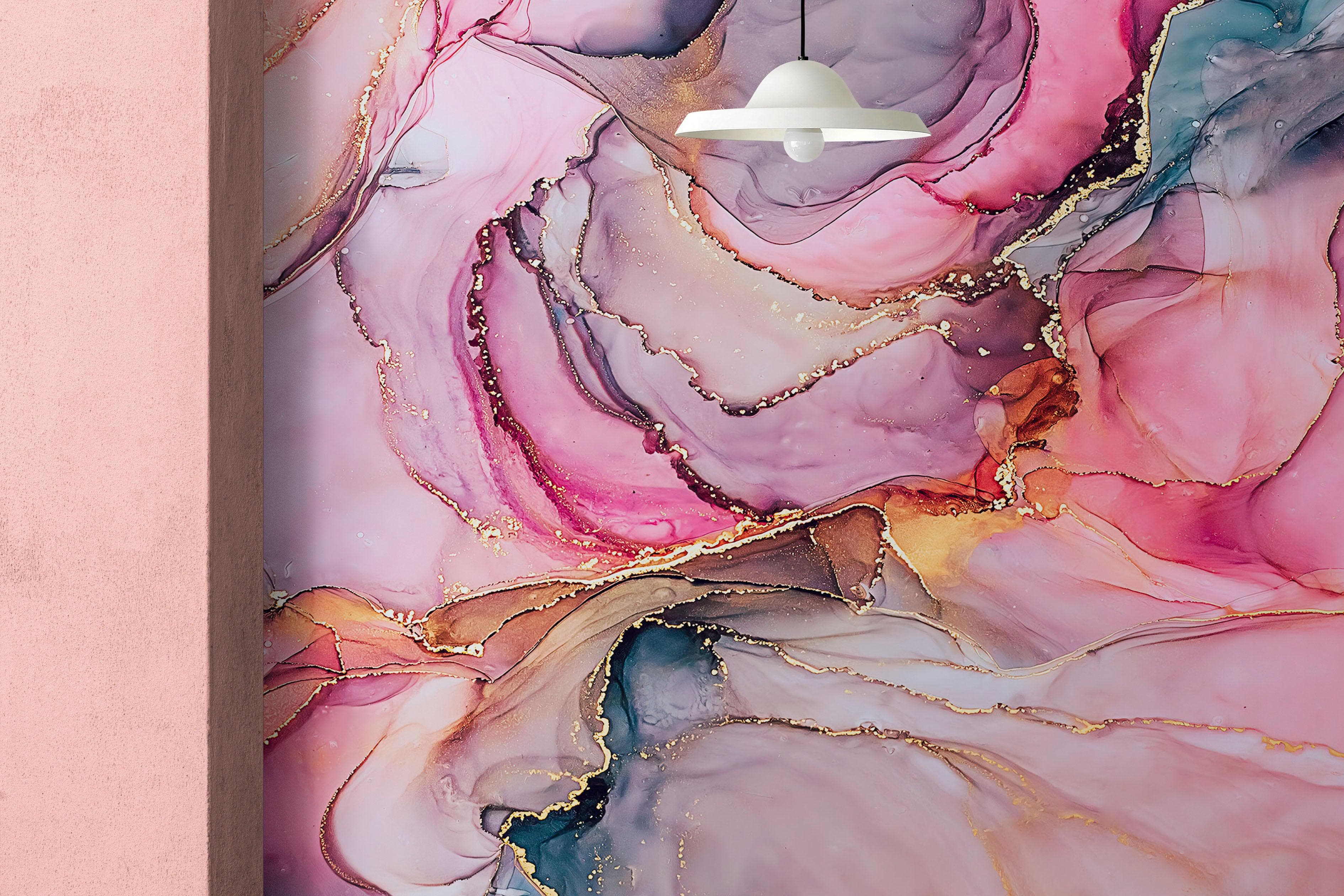 Abstract Alcohol Ink Pattern Wall Mural. Agate Design. Removable Peel and Stick Wallpaper. #6461