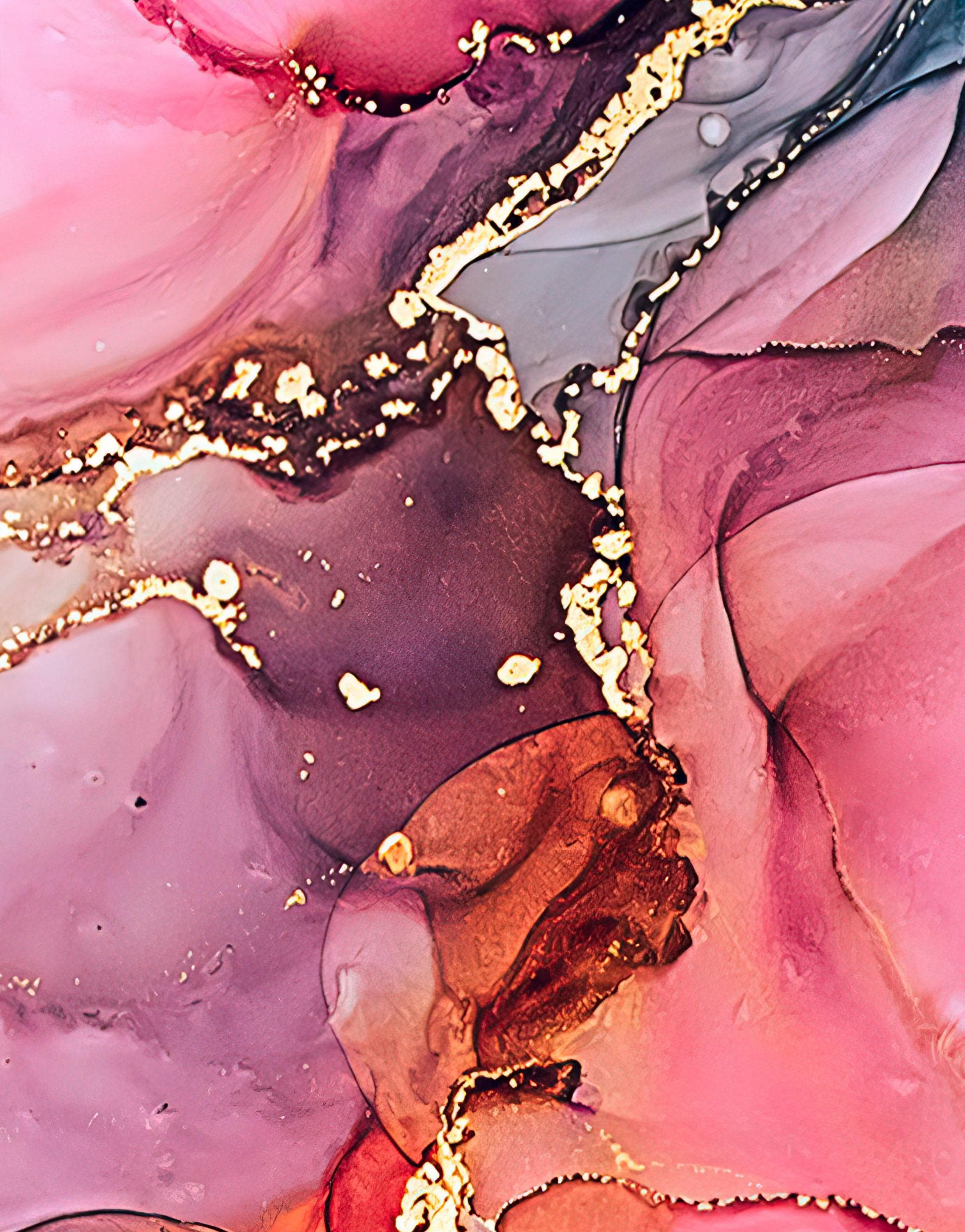 Abstract Alcohol Ink Pattern Wall Mural. Agate Design. Removable Peel and Stick Wallpaper. #6461