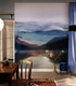 Watercolor Painting of Mountain View Retreat Wall Mural. #6464