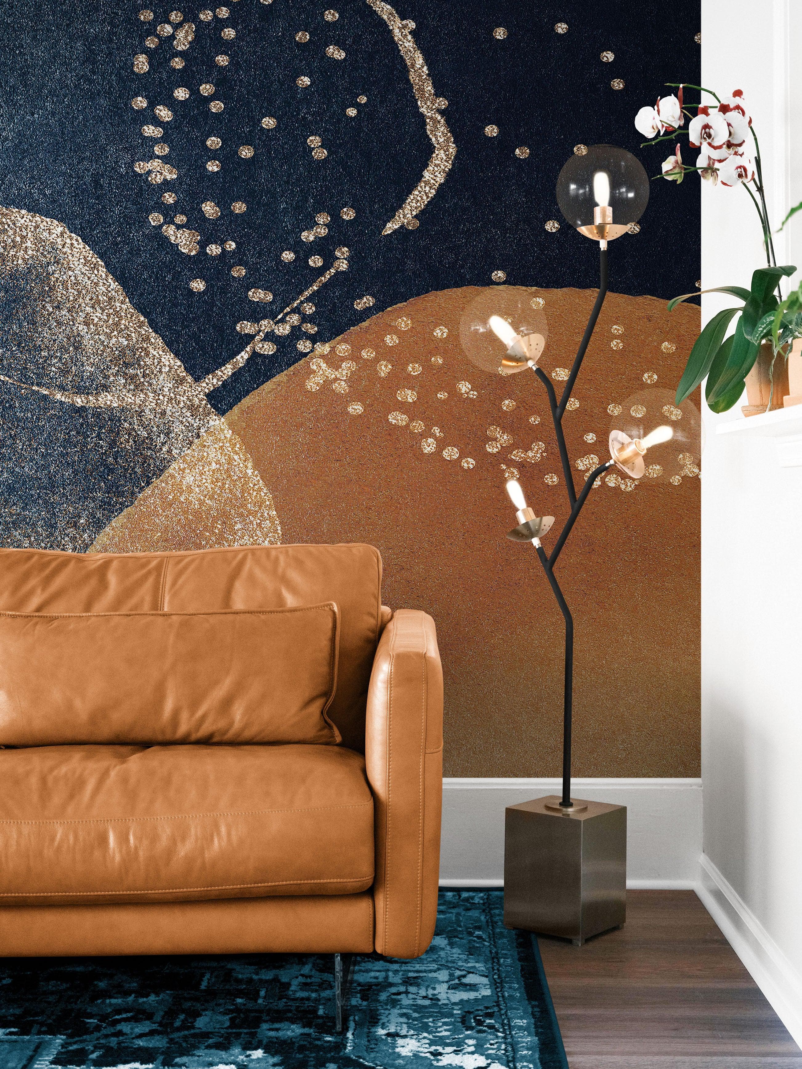 Abstract Watercolor Shapes Wall Mural. Peel and Stick Wallpaper. Round Shapes Wall Decor. Bedroom Decor, Bathroom Decor.  #6466