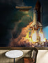 Space Shuttle Wall Mural Wallpaper. NASA Theme Wall Decor. #6470