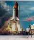 Space Shuttle Wall Mural Wallpaper. NASA Theme Wall Decor. #6470