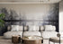 Foggy Woodland Wall Mural. Warm Grey Misty Forest Lakeview Peel and Stick Wallpaper. #6474