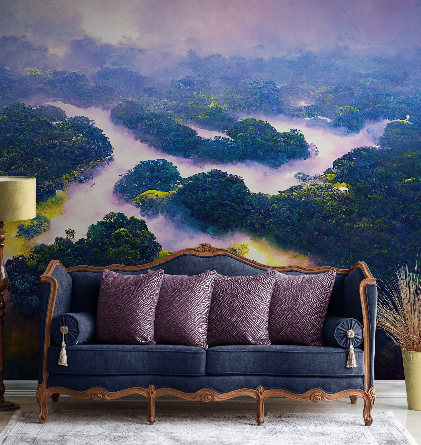 Tropical Rainforest Wall Mural Painting. #6475