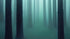 Foggy Forest Wall Mural. Emerald Green Mist Wallpaper. #6476