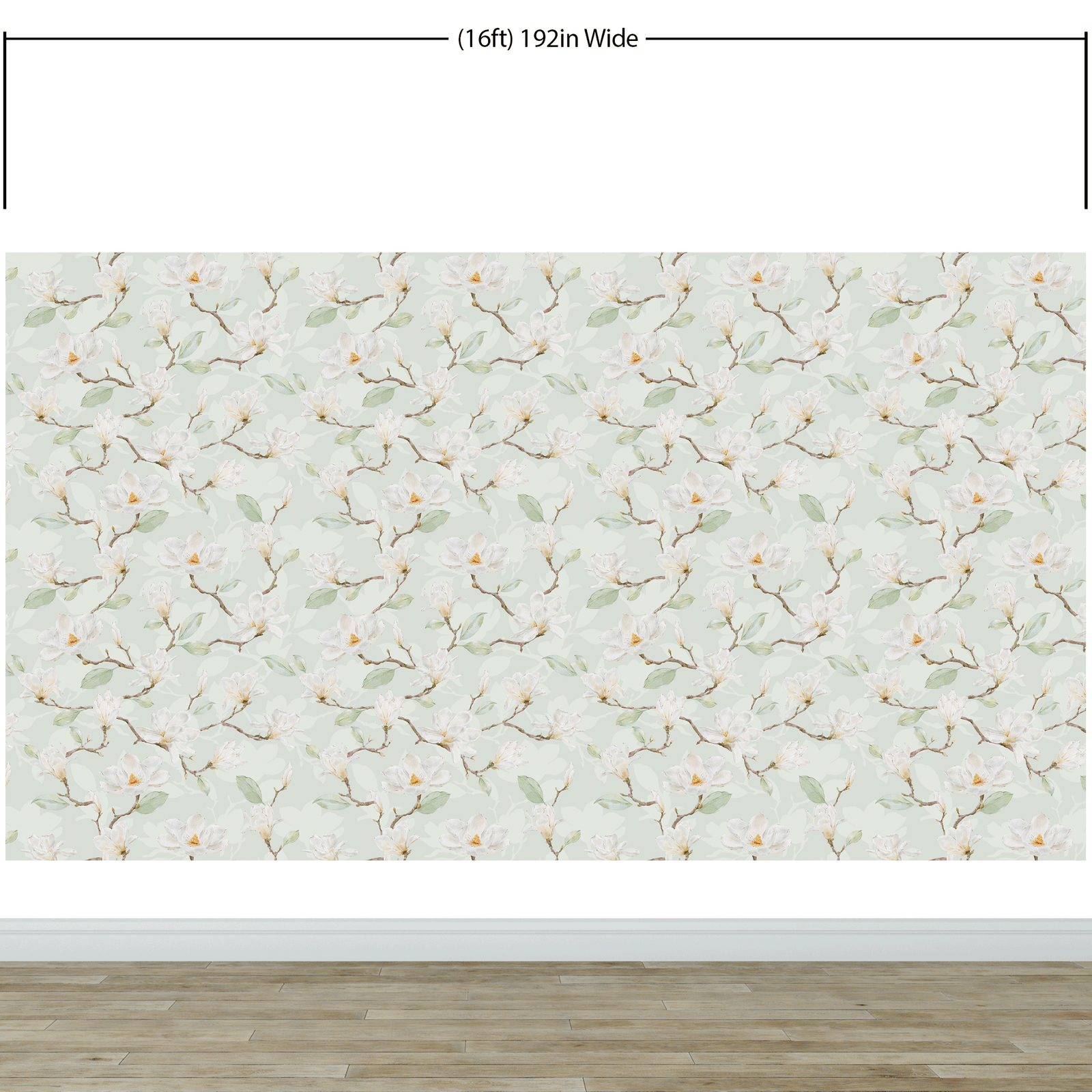White Magnolia Wall Mural Peel and Stick Wallpaper. #6477