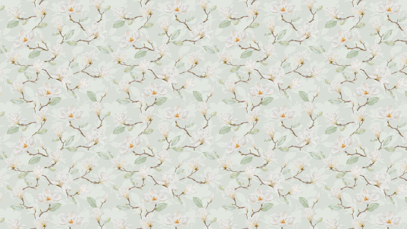 White Magnolia Wall Mural Peel and Stick Wallpaper. #6477